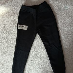 Balmain Kids Black Logo Sweatpants